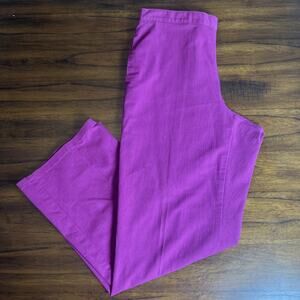 Alfred Dunner Wmn Sz 10 Fuchsia Elastic Waist Pants Casual Comfort Classic Grany